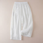 Buddha Stones Casual Lining Design Cotton Women's 7-8 Length Wide Leg Pants With Pockets - image 11