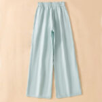 Buddha Stones Casual Straight Leg Design Cotton Women's 7-8 Length Wide Leg Pants With Pockets - image 9