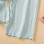Buddha Stones Casual Straight Leg Design Cotton Women's 7-8 Length Wide Leg Pants With Pockets - image 11