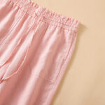 Buddha Stones Casual Straight Leg Design Cotton Women's 7-8 Length Wide Leg Pants With Pockets - image 25