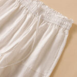 Buddha Stones Casual Straight Leg Design Cotton Women's 7-8 Length Wide Leg Pants With Pockets - image 34