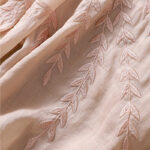 Buddha Stones Embroidery Leaves Women's Cotton Linen Half Sleeve T-shirt - image 21