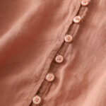 Buddha Stones Embroidery Button-down Women's Cotton Linen Shirt - image 25