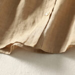Buddha Stones Plain Single Breasted Women's Cotton Linen Shirt - image 30
