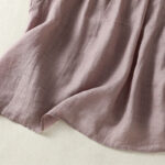 Buddha Stones Casual Sleeveless Pleated Design Women's Cotton Linen Half Sleeve Shirt - image 5