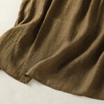 Buddha Stones Casual Sleeveless Pleated Design Women's Cotton Linen Half Sleeve Shirt - image 14