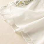 Buddha Stones Casual Slant Collar Embroidery Frog-Button Design Women's Cotton Linen Shirt - image 14