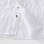 Buddha Stones Vintage Simple Buttons Design Men's Short Sleeve Cotton Linen Shirt With Pocket - image 11