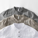 Buddha Stones Vintage Simple Buttons Design Men's Short Sleeve Cotton Linen Shirt With Pocket - image 21