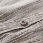 Buddha Stones Retro Pleats Buttons Men's Long Sleeve Ramie Linen Shirt With Pockets - image 14