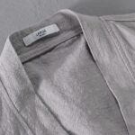 Buddha Stones Casual Pure Color Stand Collar Men's Long Sleeve Cotton Linen Shirt With Pockets - image 12