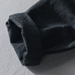 Buddha Stones Casual Pure Color Stand Collar Men's Long Sleeve Cotton Linen Shirt With Pockets - image 23