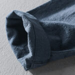 Buddha Stones Casual Pure Color Stand Collar Men's Long Sleeve Cotton Linen Shirt With Pockets - image 6