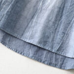 Buddha Stones Plain Pleats Half Buttons Design Stand Collar Men's Long Sleeve Cotton Linen Shirt - image 12