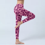 Buddha Stones Pink Sunflowers Print Gym Leggings Women's Yoga Pants - image 4