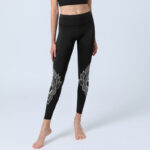Buddha Stones Heart-shaped Petals Flowers Print Gym Leggings Women's Yoga Pants - image 6
