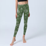 Buddha Stones Lotus Flower OM Symbol Print Gym Leggings Women's Yoga Pants - image 6