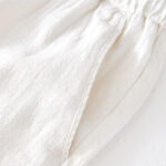 Buddha Stones Summer Solid Color Drawstring Elastic Waist Men's Cotton Linen Shorts With Pockets - image 9