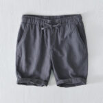 Buddha Stones Summer Solid Color Drawstring Elastic Waist Men's Cotton Linen Shorts With Pockets - LightSlateGray - US/UK/AU44，EU54 (4XL) - image 17