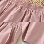 Buddha Stones Casual Plain Cotton High Waist Women's Wide Leg Capri Cropped Pants With Pockets - image 19