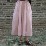 Buddha Stones Casual Plain Cotton High Waist Women's Wide Leg Capri Cropped Pants With Pockets - image 11
