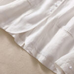 Buddha Stones Women's Cotton Linen Stand Collar Long Sleeve Jacket With Pockets - image 20