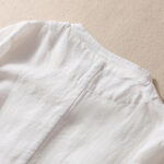 Buddha Stones Women's Cotton Linen Stand Collar Long Sleeve Jacket With Pockets - image 16