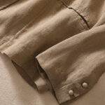 Buddha Stones Women's Cotton Linen Stand Collar Long Sleeve Jacket With Pockets - image 30