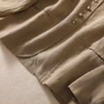 Buddha Stones Women's Cotton Linen Stand Collar Long Sleeve Jacket With Pockets - image 27