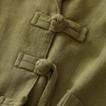 Buddha Stones Women's Cotton Linen Frog-Button Long Sleeve Jacket With Pockets - image 10