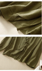 Buddha Stones Women's Cotton Linen Frog-Button Long Sleeve Jacket With Pockets - image 12