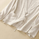 Buddha Stones Women's Cotton Linen Frog-Button Long Sleeve Jacket With Pockets - image 25