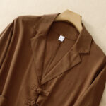 Buddha Stones Women's Cotton Linen Frog-Button Long Sleeve Jacket With Pockets - image 27