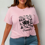 Buddha Stones Casual Lotus Flower Various Yoga Poses Pattern Tee T-shirt - image 14