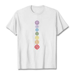 Buddha Stones Casual Colorful Circles Om Mani Padme Hum Pattern Tee T-Shirt - White - 2XL - image 1