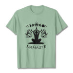 Buddha Stones Casual Meditative Figure Lotus Moon Eye Pattern Tee T-shirt - PaleGreen - 2XL - image 16