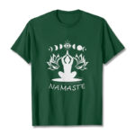 Buddha Stones Casual Meditative Figure Lotus Moon Eye Pattern Tee T-shirt - ForestGreen - 2XL - image 12