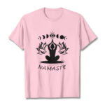 Buddha Stones Casual Meditative Figure Lotus Moon Eye Pattern Tee T-shirt - LightPink - 2XL - image 14