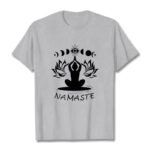 Buddha Stones Casual Meditative Figure Lotus Moon Eye Pattern Tee T-shirt - LightGrey - 2XL - image 20