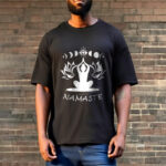 Buddha Stones Casual Meditative Figure Lotus Moon Eye Pattern Tee T-shirt - image 5