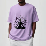 Buddha Stones Casual Meditative Figure Lotus Pattern Tee T-shirt - image 18