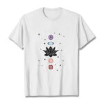 Buddha Stones Casual Lotus Flower Chakras Pattern Tee T-Shirt - White - 2XL - image 6