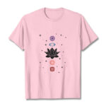 Buddha Stones Casual Lotus Flower Chakras Pattern Tee T-Shirt - LightPink - 2XL - image 13