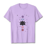 Buddha Stones Casual Lotus Flower Chakras Pattern Tee T-Shirt - Plum - 2XL - image 17