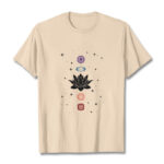 Buddha Stones Casual Lotus Flower Chakras Pattern Tee T-Shirt - Bisque - 2XL - image 9