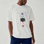 Buddha Stones Casual Lotus Flower Chakras Pattern Tee T-Shirt - image 7