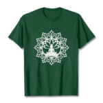 Buddha Stones Casual Mandala Seated Buddha Pattern Tee T-Shirt - ForestGreen - 2XL - image 13