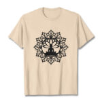 Buddha Stones Casual Mandala Seated Buddha Pattern Tee T-Shirt - Bisque - 2XL - image 11