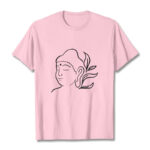 Buddha Stones Casual Buddha Face Pattern Tee T-shirt - LightPink - 2XL - image 13