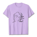 Buddha Stones Casual Buddha Face Pattern Tee T-shirt - Plum - 2XL - image 17